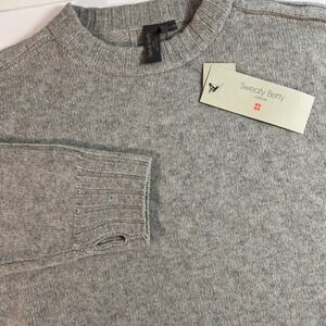 Sweaty Betty Mountain Wool Blend Crewneck Sweater Gray Women's Size 10 New